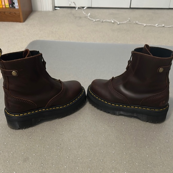Dr. Martens Brown Leather Boots - Picture 4 of 9